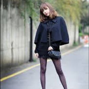 𝅺PRABAL Gurung Sequin and Bow Winter Cape NWOT